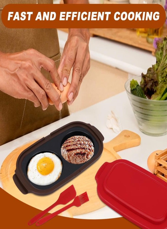 Giyochie Microwave Egg Cooker & Poacher, Dual Cavity Non-Stick Egg Maker for 2 Eggs Breakfast Sandwich, Muffins and Mini Omelets, Includes Spatula & Oil Brush for Home, Office, RV Travel - Image 4